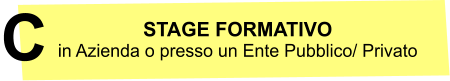 STAGE FORMATIVO in Azienda o presso un Ente Pubblico/ Privato C