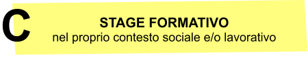 STAGE FORMATIVO nel proprio contesto sociale e/o lavorativo C